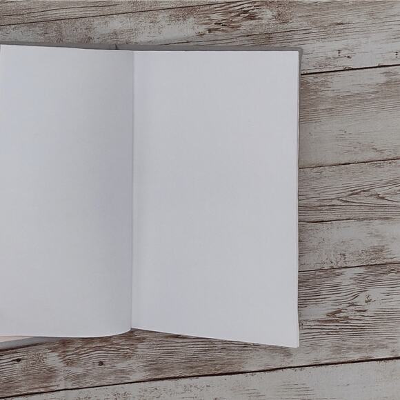 Grey Fabric Cover Journal, Repurposed Book Journal, Rebound Book Notebook - Picture 3 of 5